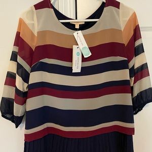 Stitch Fix Skies are Blue Bia Flutter Hem Blouse